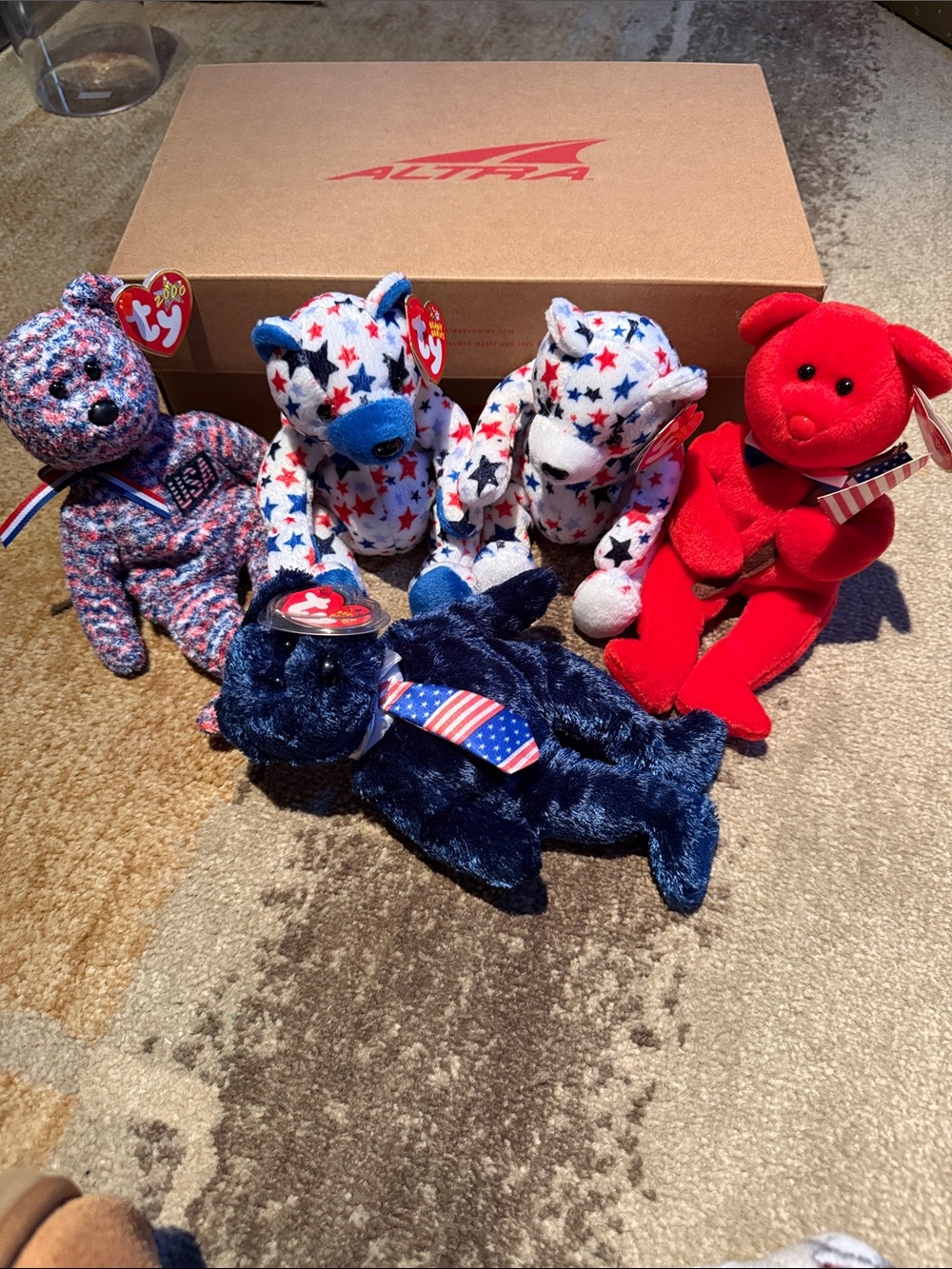 Ty Patriotic Plush Bear Set - Red, White & Blue